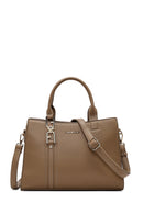 Women's Taupe Long Strap Classic Shoulder Bag | Derimod