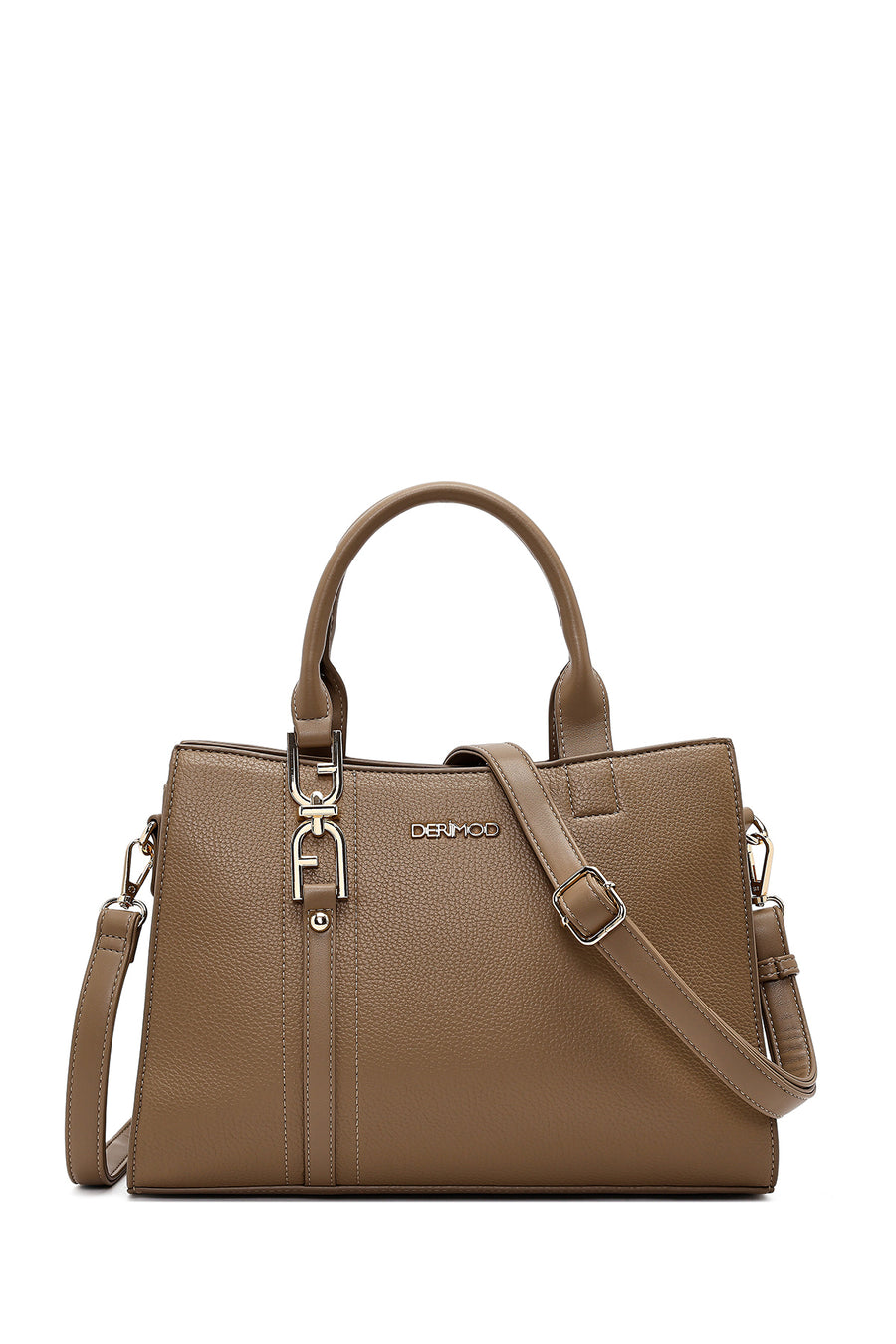 Women's Taupe Long Strap Classic Shoulder Bag 25WBD2855FT | Derimod