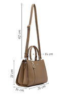Women's Taupe Long Strap Classic Shoulder Bag | Derimod