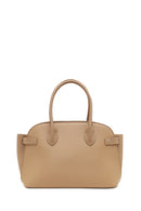 Women's Beige Long Strap Patterned Shoulder Bag | Derimod