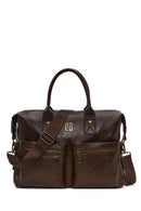 Men's Brown Long Strap Briefcase | Derimod