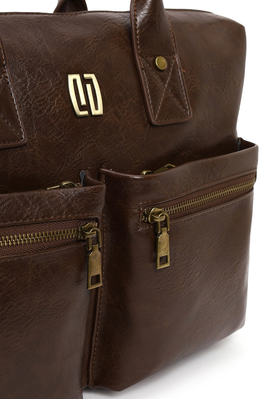 Men's Brown Long Strap Briefcase