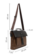 Men's Brown Long Strap Briefcase | Derimod