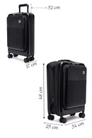 D-Pack Men's Black Cabin Size Suitcase | Derimod