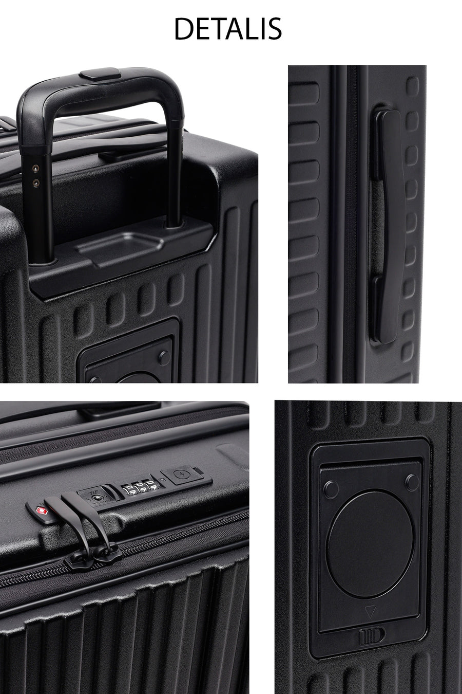 D-Pack Unisex Black Cabin Size Suitcase