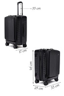 D-Pack Unisex Black Cabin Size Suitcase | Derimod