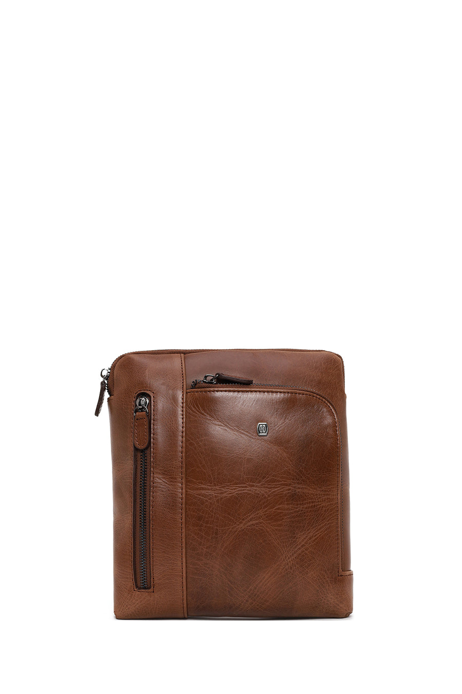 Male Brown Long-Strap Messenger Bag