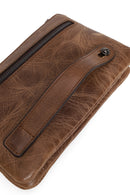 Male Brown Leather Handbag | Derimod