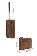 Male Brown Leather Handbag | Derimod