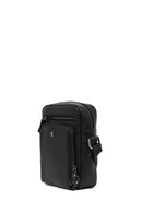 Men's Black Leather Messenger Bag | Derimod