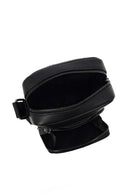 Men's Black Leather Messenger Bag | Derimod
