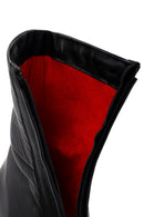 Woman Black Front Zipper Leather Boat | Derimod