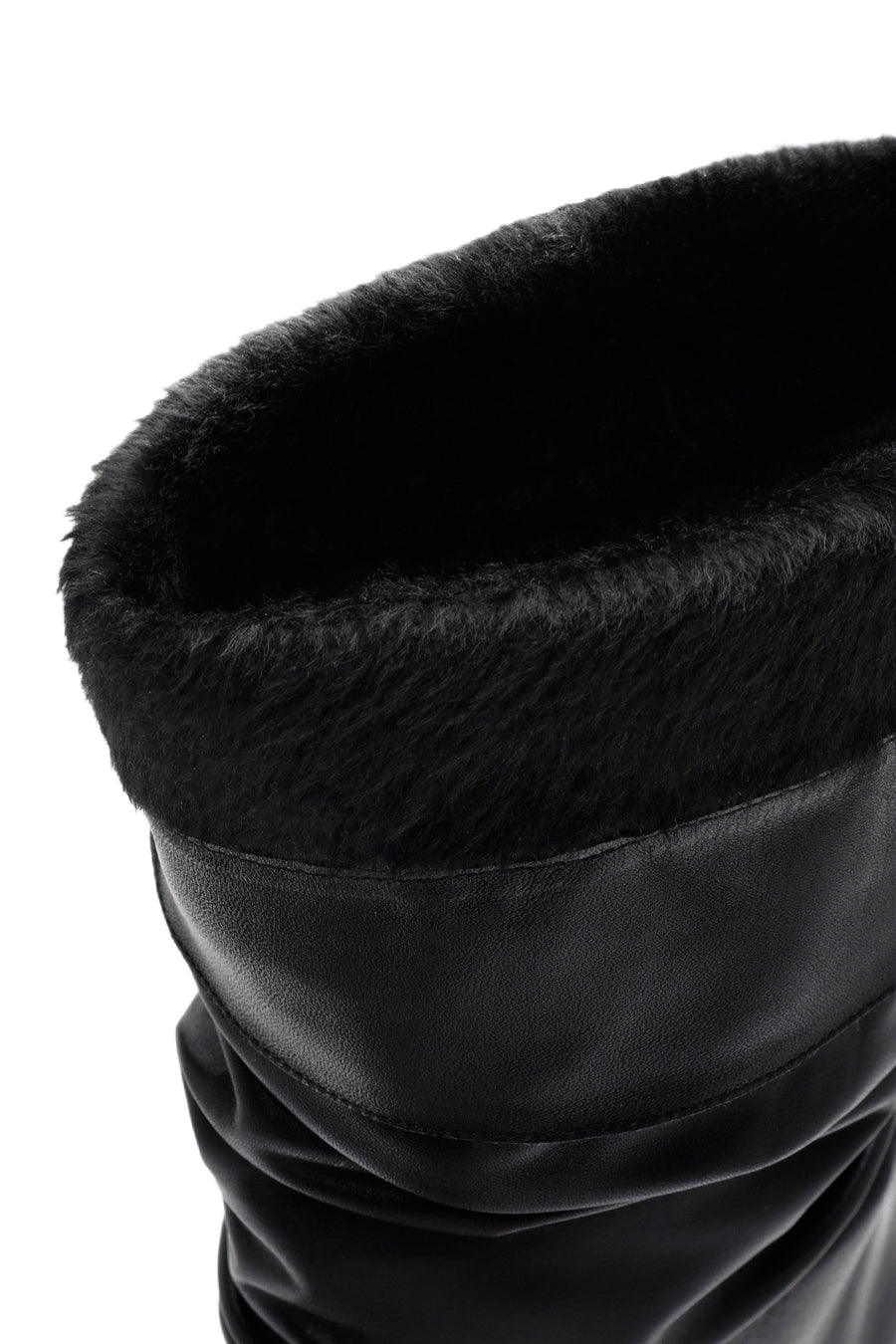 Women's Black High Thin Heel Leather Boot