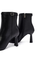 Kadın Siyah Fermuarlı İnce Topuklu Deri Bot | Derimod