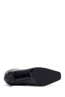 Woman Black Zippered Heels Leather Boat | Derimod