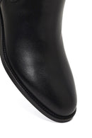 Women's Black Leather Chelsea Boot | Derimod