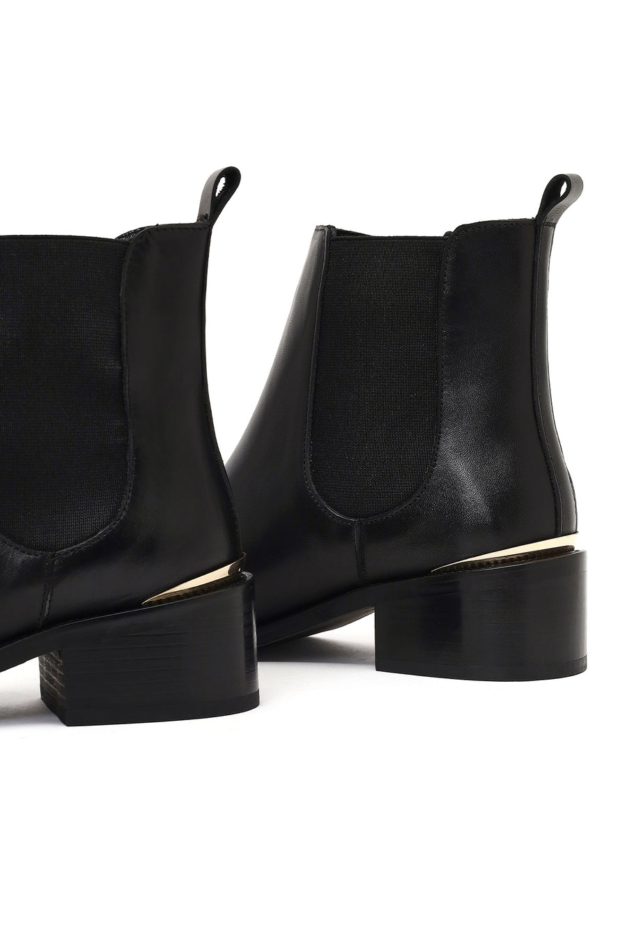 Women's Black Leather Chelsea Boot