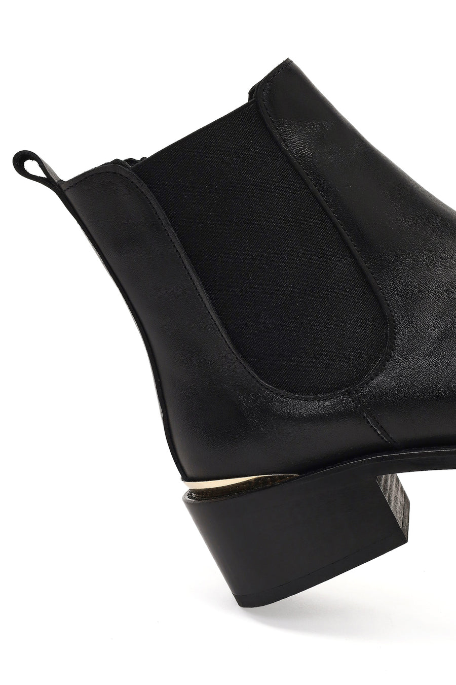 Women's Black Leather Chelsea Boot