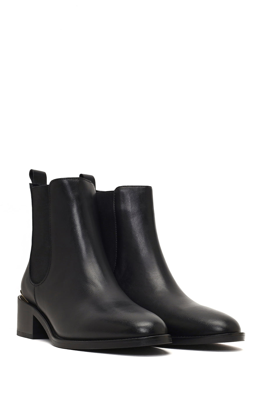 Women's Black Leather Chelsea Boot