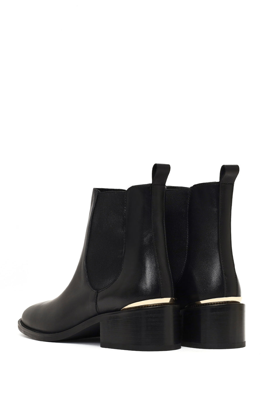 Women's Black Leather Chelsea Boot