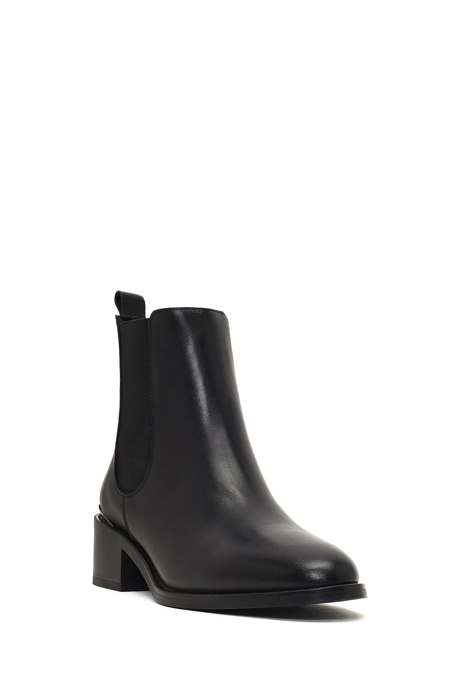 Women's Black Leather Chelsea Boot