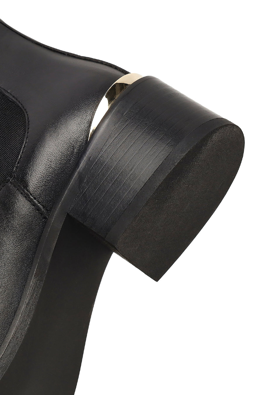 Women's Black Leather Chelsea Boot