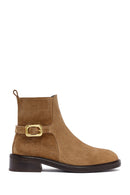 Woman Mink Zippered Suede Leather Boat | Derimod