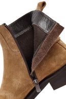 Woman Mink Zippered Suede Leather Boat | Derimod