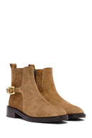 Woman Mink Zippered Suede Leather Boat | Derimod