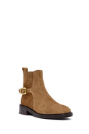 Woman Mink Zippered Suede Leather Boat | Derimod