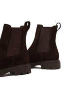 Women's Brown Suede Leather Chelsea Boot | Derimod