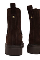 Women's Brown Suede Leather Chelsea Boot | Derimod
