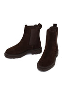 Women's Brown Suede Leather Chelsea Boot | Derimod