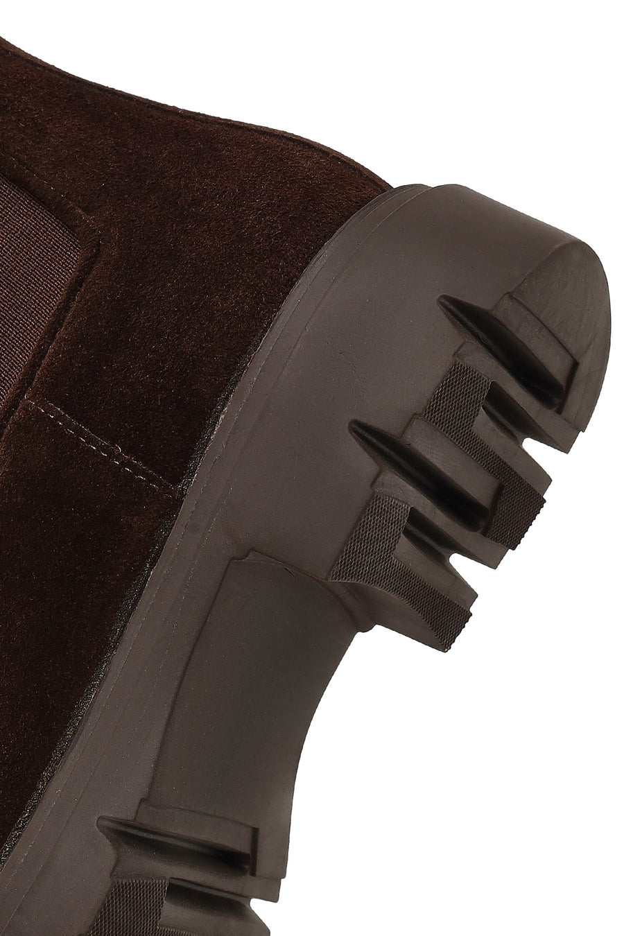 Women's Brown Suede Leather Chelsea Boot