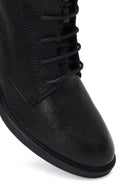 Women's Black Lace-Up Zipper Leather Boot | Derimod