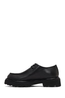 Women's Black Lace-Up Thick-Soled Masculine Shoe | Derimod