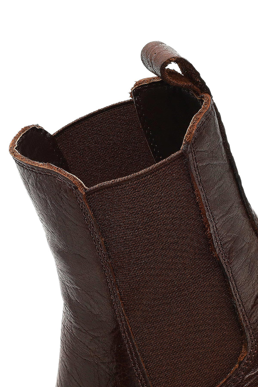 Women's Brown Thick-Soled Leather Chelsea Boot