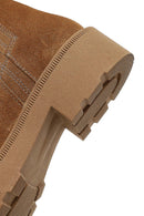 Women Mink Zippered Thick Sole Suede Leather Boot | Derimod