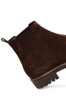 Women's Brown Suede Leather Chelsea Boot | Derimod