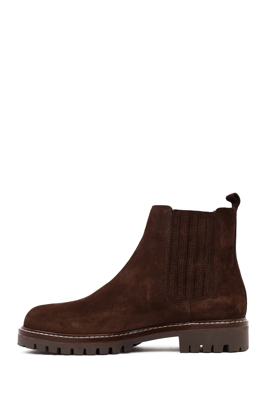 Women's Brown Suede Leather Chelsea Boot