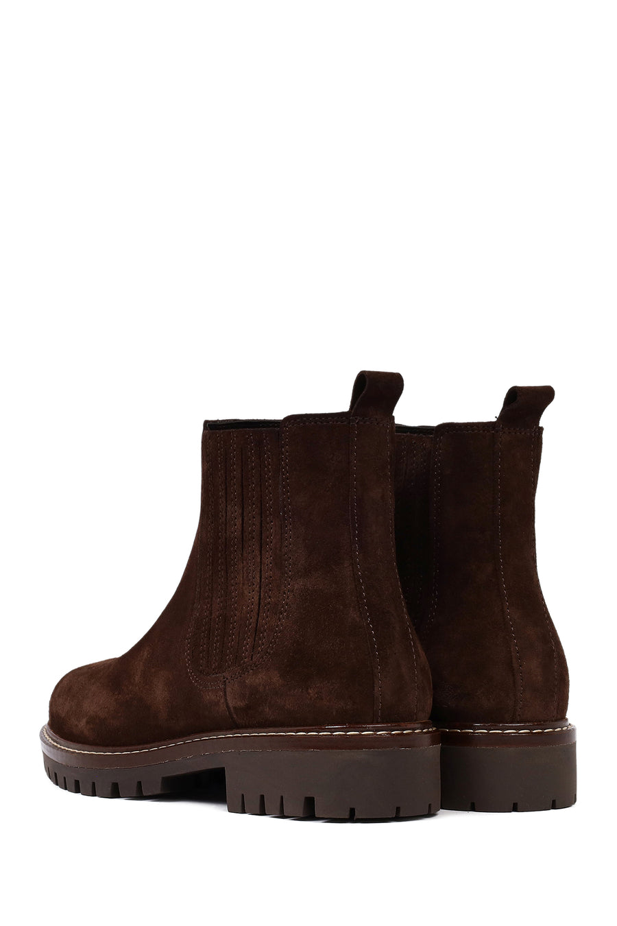 Women's Brown Suede Leather Chelsea Boot