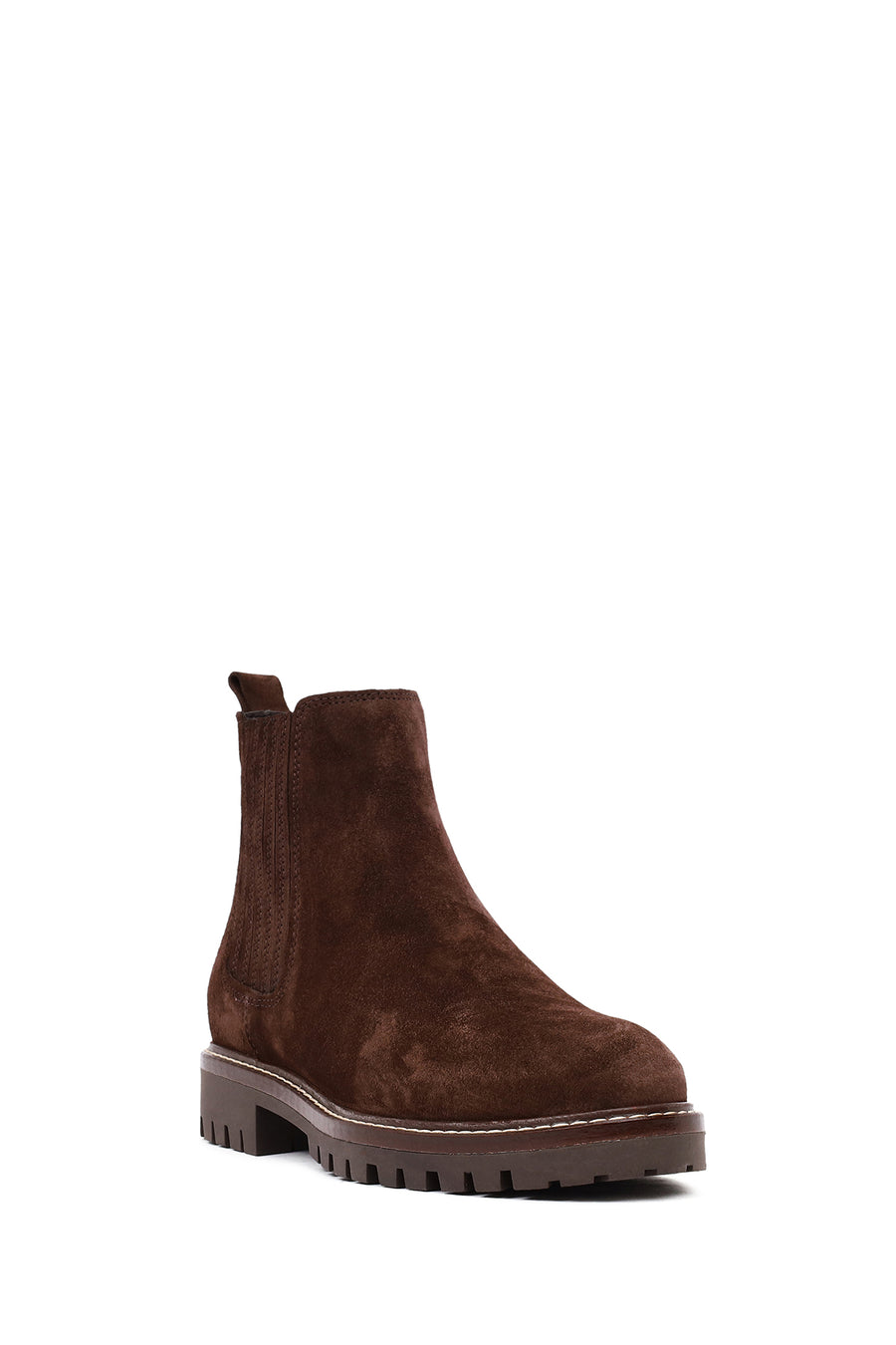 Women's Brown Suede Leather Chelsea Boot
