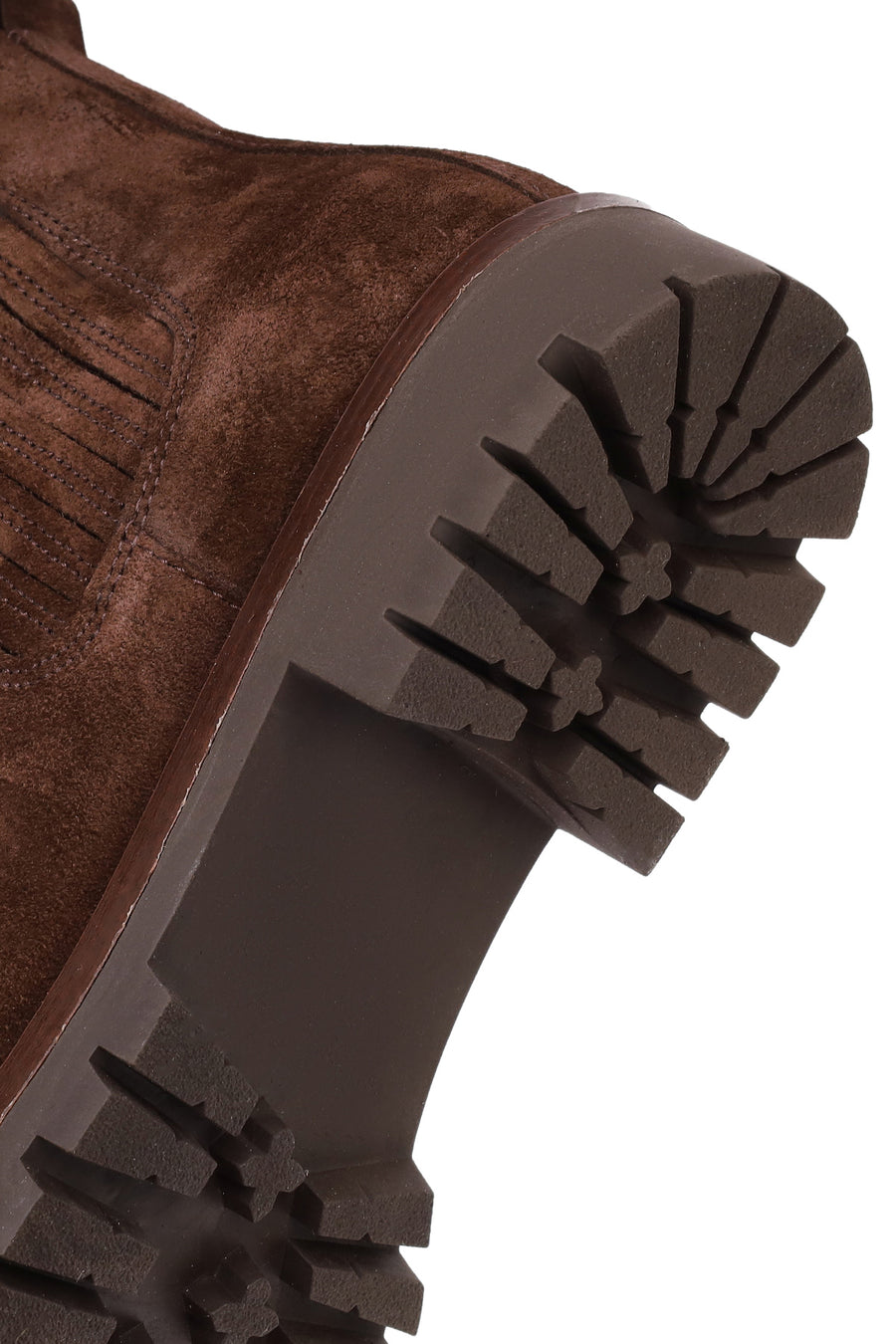 Women's Brown Suede Leather Chelsea Boot