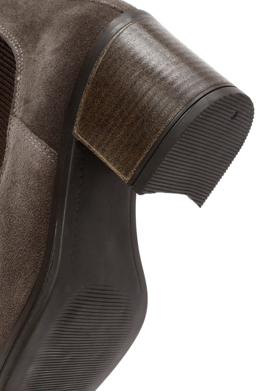 Woman Suede with Mink Heels Leather Cowboy Boots
