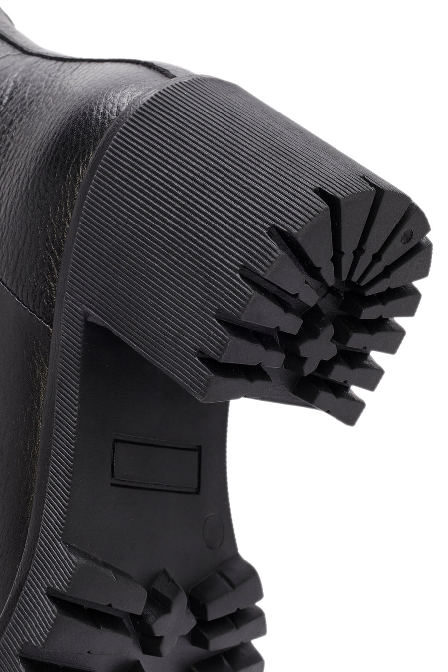 Woman Black High Heel Zipper Leather Boat