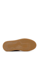 Woman Beige Zippered Thick-Soled Suede Leather Teddy Bot | Derimod