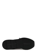 Kadın Siyah Bağcıklı Dolgu Topuklu Sneaker | Derimod