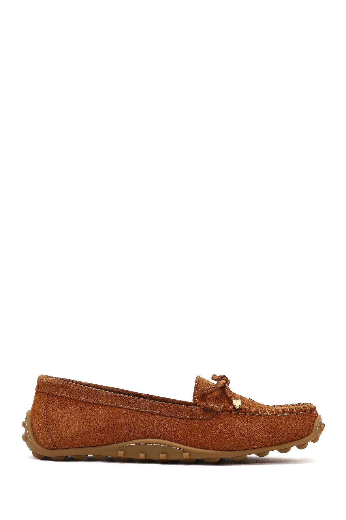 Women's Tan Tasselled Suede Leather Loafer 25WFD350210 | Derimod