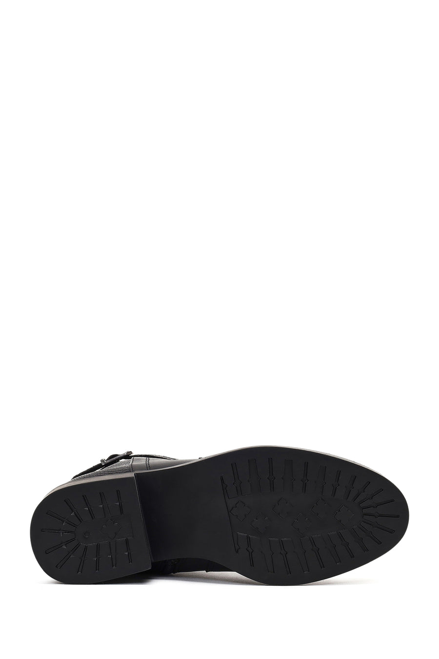 Women's Black Zippered Leather Boots