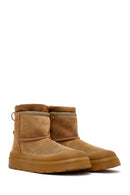 Women's Brown Thick Soled Suede Leather Teddy Boots | Derimod